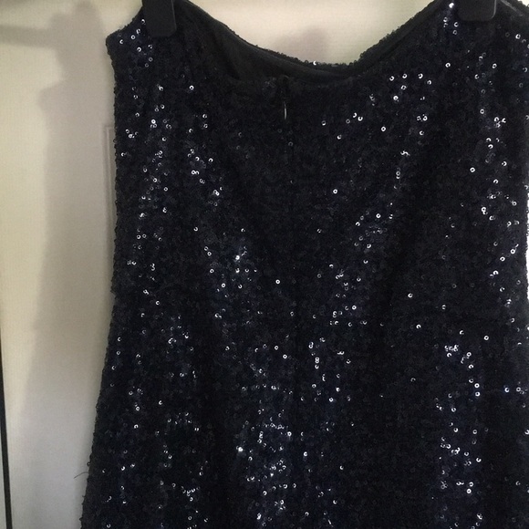 Topshop Black Sequin Bandeau Jumpsuit - Picture 6 of 8